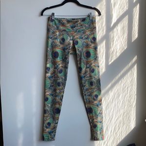 Onzie Peacock "Sky" Yoga Leggings Size S/M Reposh